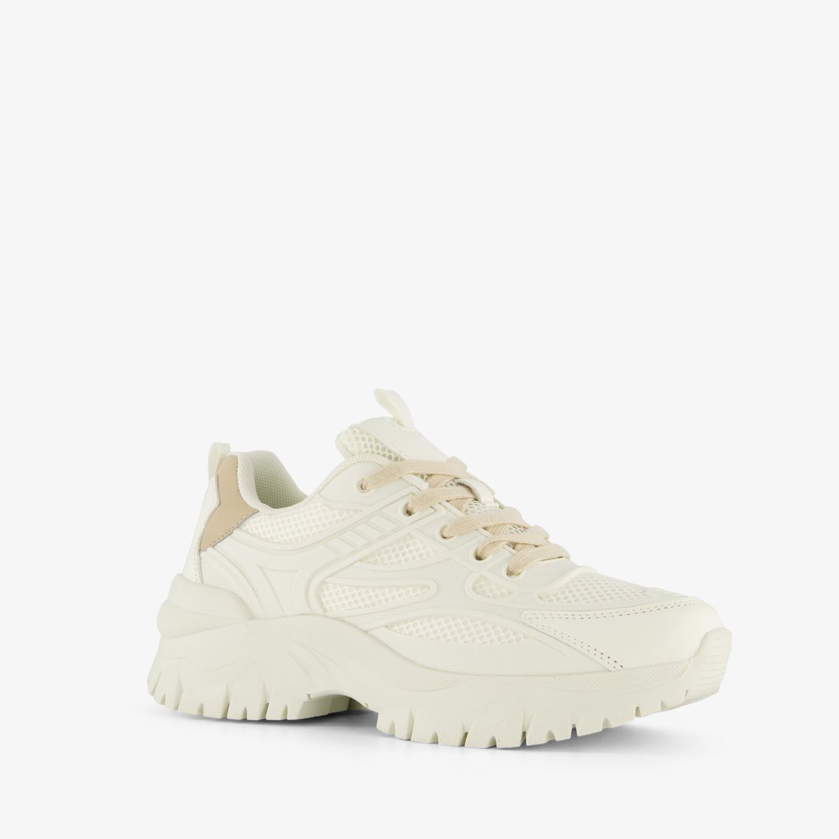 Blue Box dames dad sneakers wit beige - Maat 40