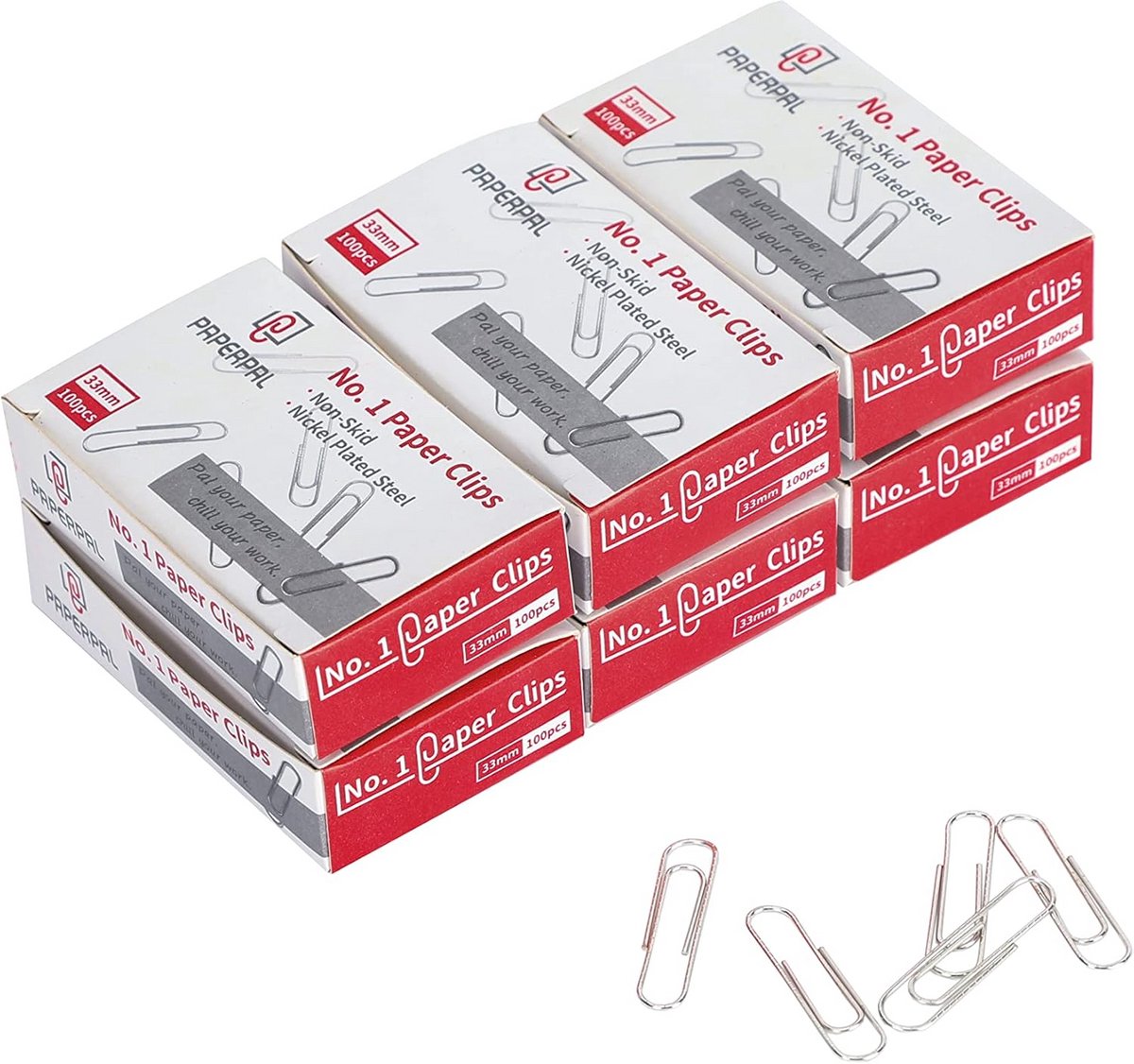 Antislip paperclips middelgroot, 600 stuks kantoor en school gebruik