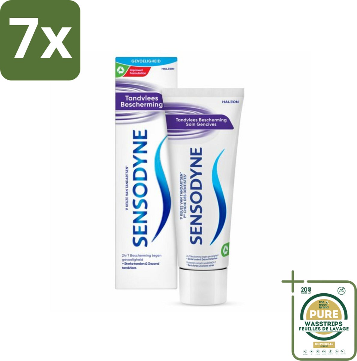 7 x Sensodyne Tandpasta Gum Protection 75 ml - Grootverpakking - Gevoelige Tanden - Tandvleesbescherming - Tandpasta - Fluoride - Tandbederf