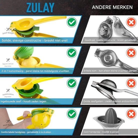 Vitdipy - Roestvrijstalen Sinaasappelpers - 2in1 Citroenpers - Handmatige Fruitpers - voor Citroenen, Limoenen en Meer — afbeelding 2