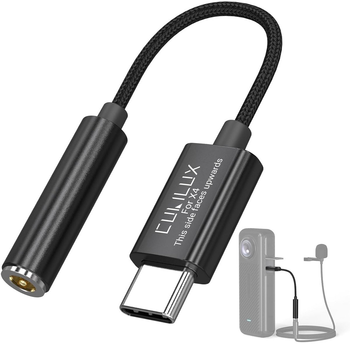 USB C naar 3,5mm Microfoonadapter voor Externe Audio-opname