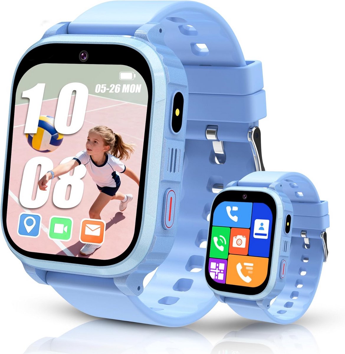 4G Kinder Smartwatch met GPS, Videobellen en Waterdichte Bescherming