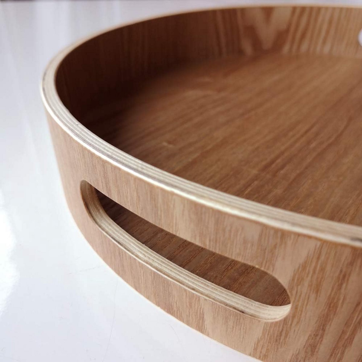 Ronde Houten Dienblad met Handvatten 40 cm - Serveerplank voor Borrelhapjes en Ontbijt — cadeau in Cadeau-ideeën - foto 6