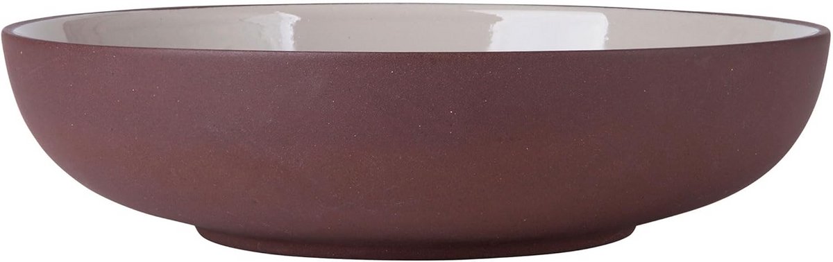Grote Keramische Serveerschaal Beige Rustiek Design 1070 ml