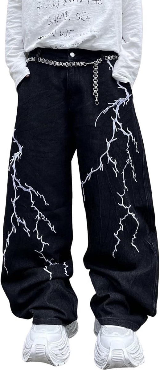 Heren Wijde Jeans in Baggy Stijl - Y2K & Skater Denim Broek met Losse Pasvorm
