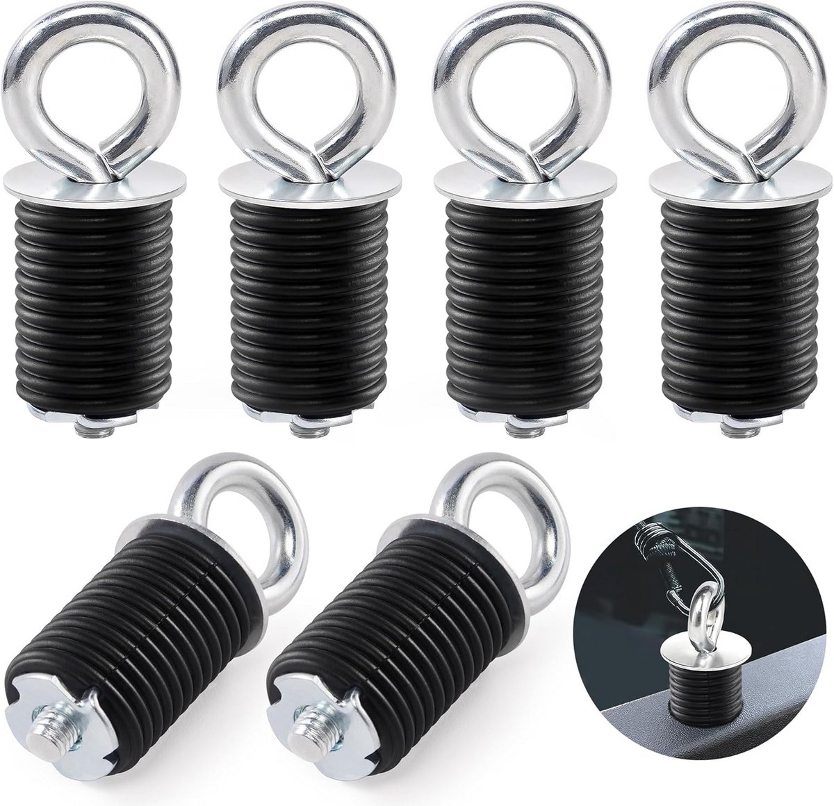 6x ATV UTV Tie-Down Ankers voor Bevestiging Riemen - Universele Snelbevestiging voor Polaris Sportsman en Meer