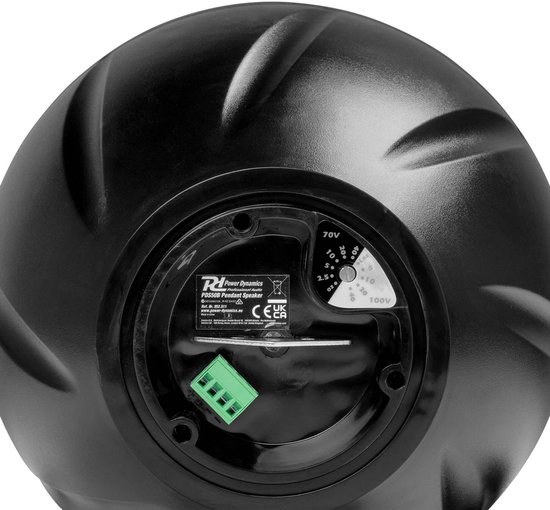 Power Dynamics PDS50B hangende speaker - 100V speaker - 8 Ohm - 6.5 inch - 80W - Zwart van Merkloos — afbeelding 2
