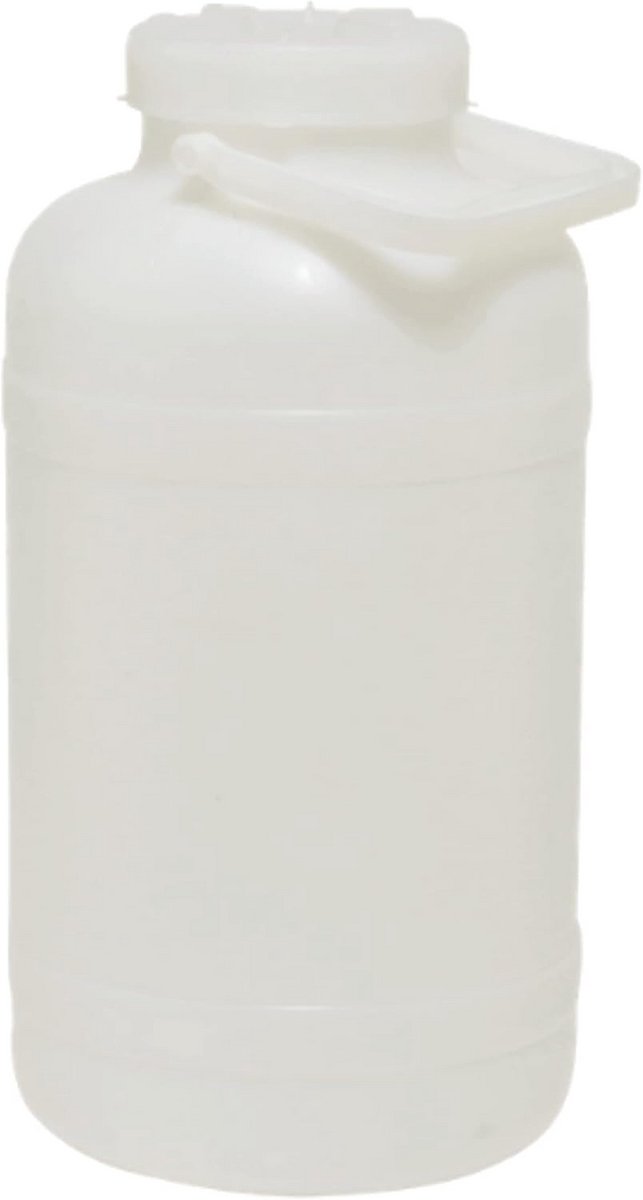 Kunststof opslagvat met grote opening en deksel, 10 liter inhoud