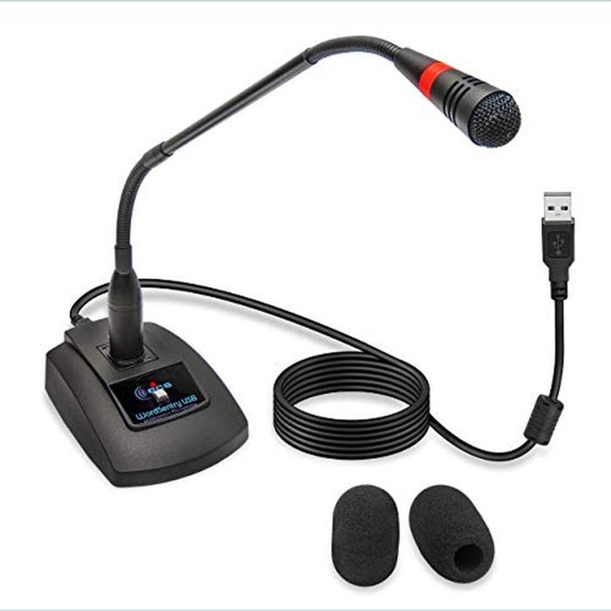 USB Microfoon voor Desktop en Laptop - Unidirectioneel Condensator Mic met LED-indicator voor Opname en Gaming