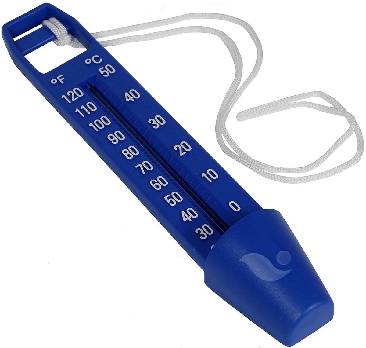 Zwembad thermometer 25 cm voor zwemmen en vijverwater, chloorbestendig