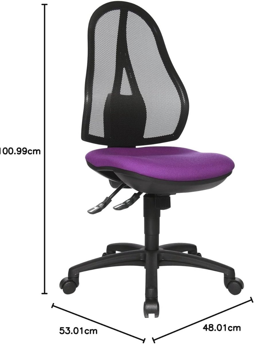 Ergonomische Bureaustoel met Verstelbare Bekleding - 48 x 48 x 111 cm - Blauw