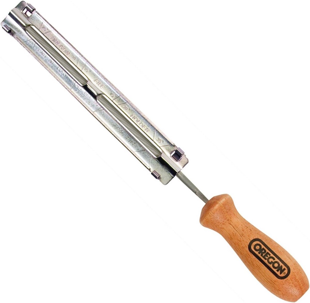 Filehouder 3/16-4.8 mm - Houten Handvat en Ronde Vijl voor Nauwkeurig Slijpen