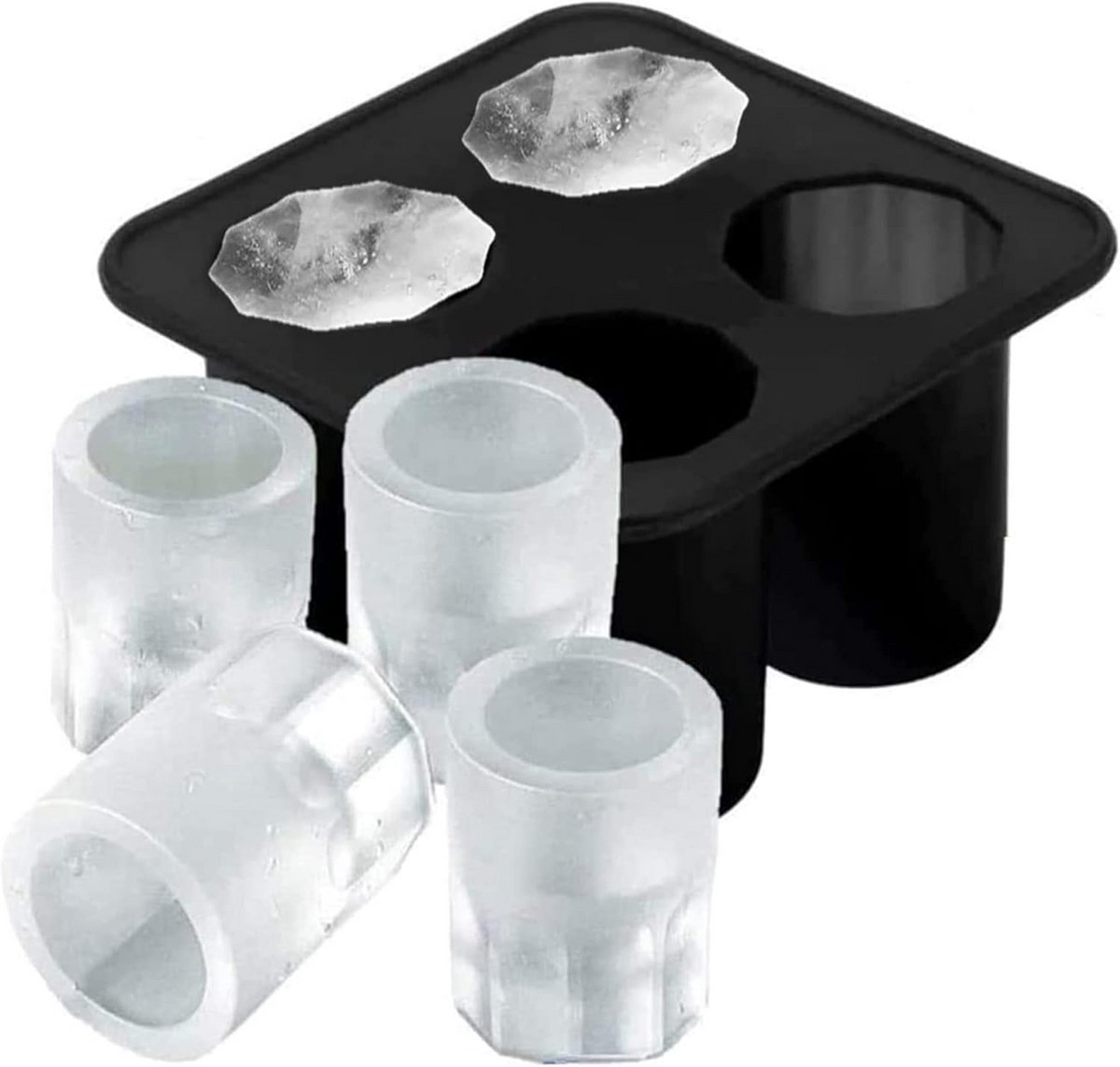 Herbruikbare IJs Shotglas Vorm voor Vriezer - Houdt 30 ml per Glas