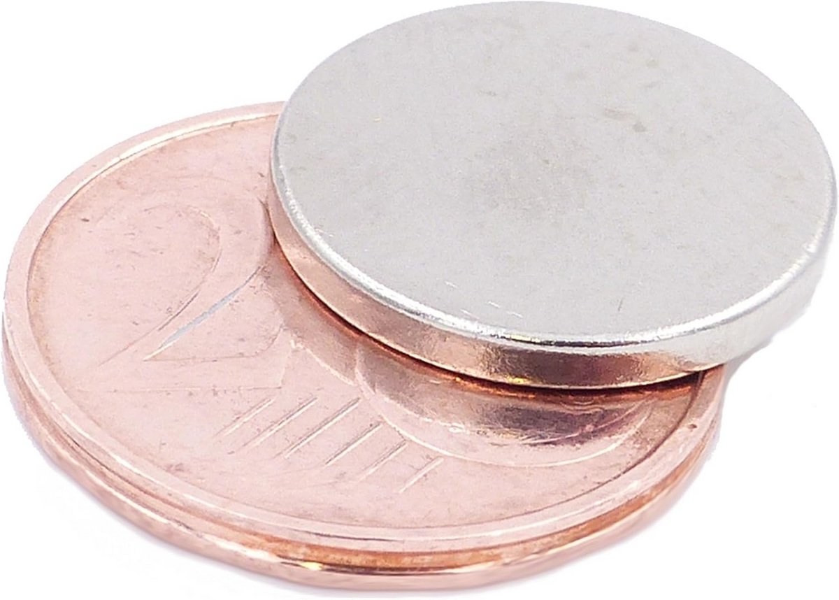 10x Sterke Neodymium Schijfmagneten N52 - 15x2 mm Mini Power Magneten voor Prikbord en Koelkast