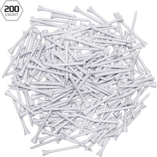 Set van 200 Houten Golf Tees voor Heren - 1,75 Inch van Merkloos — afbeelding 2