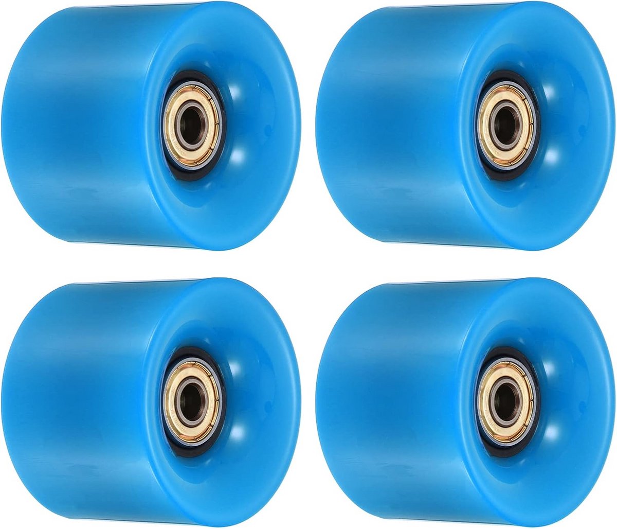 Set van 4 Longboard Wielen 60mm met Lagers Cruiser Skateboard Vervangingswielen 80A