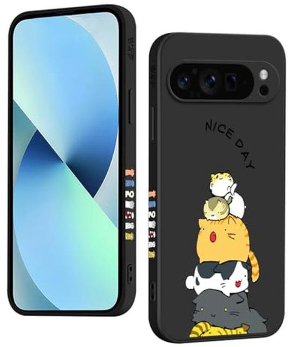 Modieuze Siliconen Hoes voor Google Pixel 9 Pro - Schokbestendig, Antislip en Slank