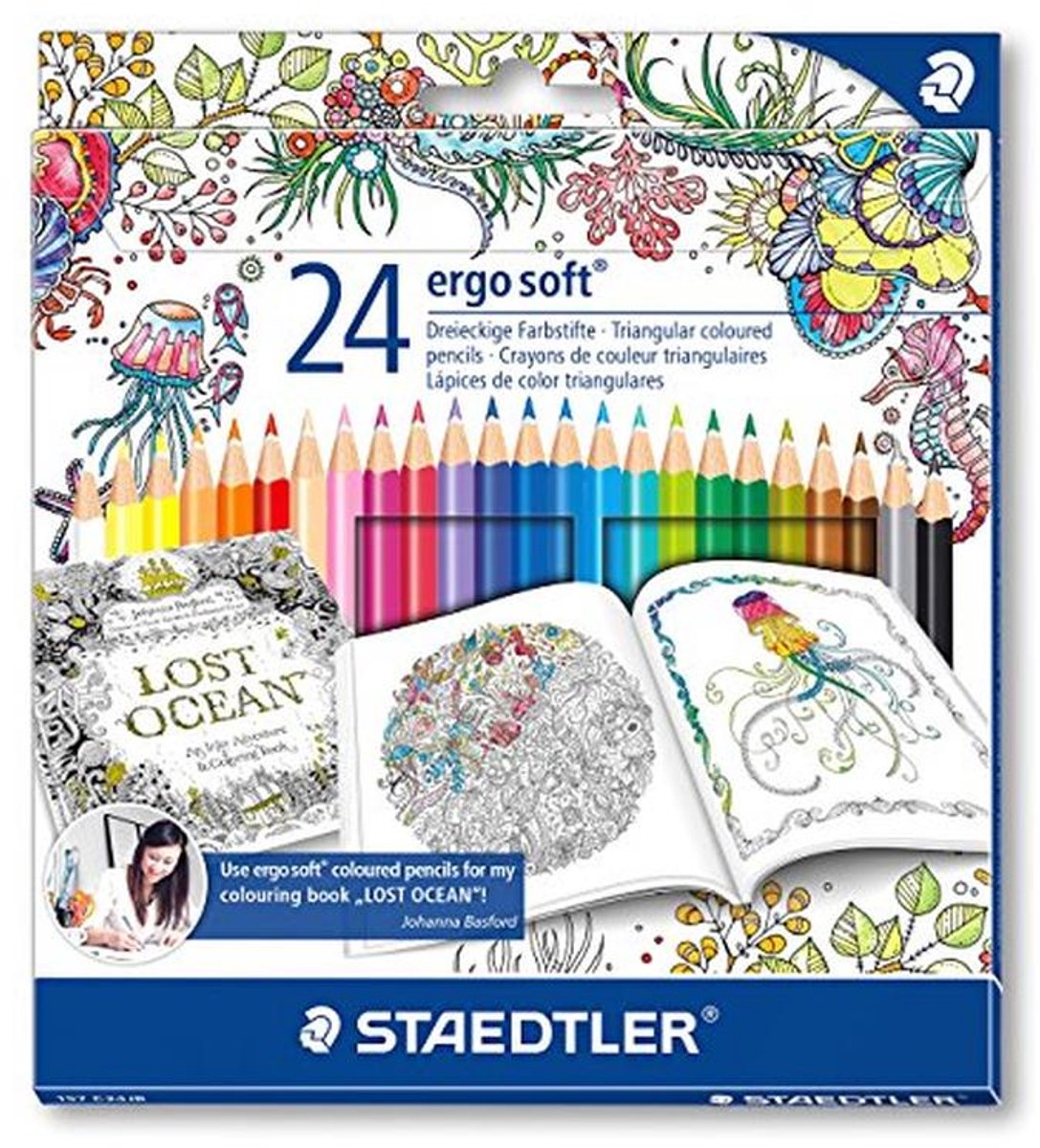 Ergonomische Driekante Kleurpotloden - 24 Kleuren