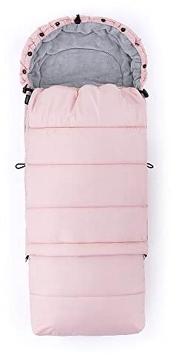 Kinderwagen voetenzak - Winterzak autostoel - Baby warm houden - 3-in-1 ontwerp - 110 cm lang - Roze — afbeelding 2