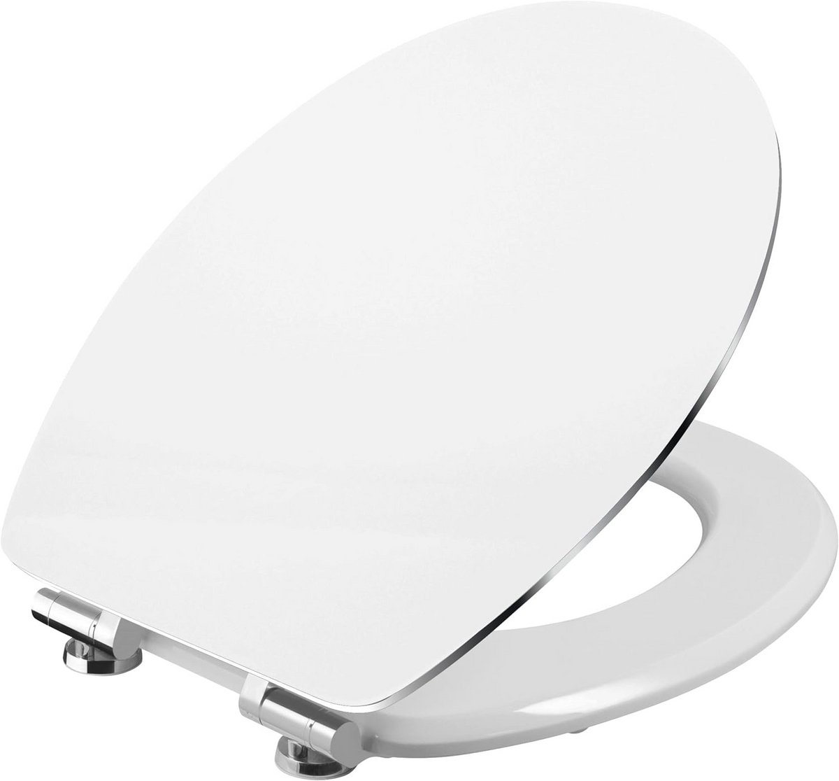 Comfortabele Houten WC Bril met Softclose en RVS Rand