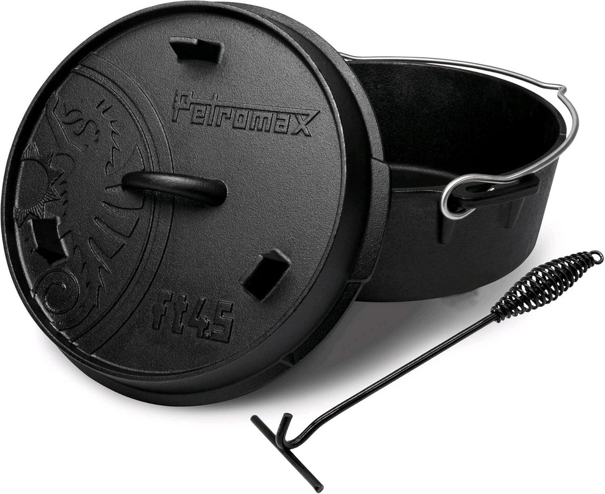 Gietijzeren Stoofpan (Dutch Oven) 4.5L - Pot met Deksel & Lifter Set