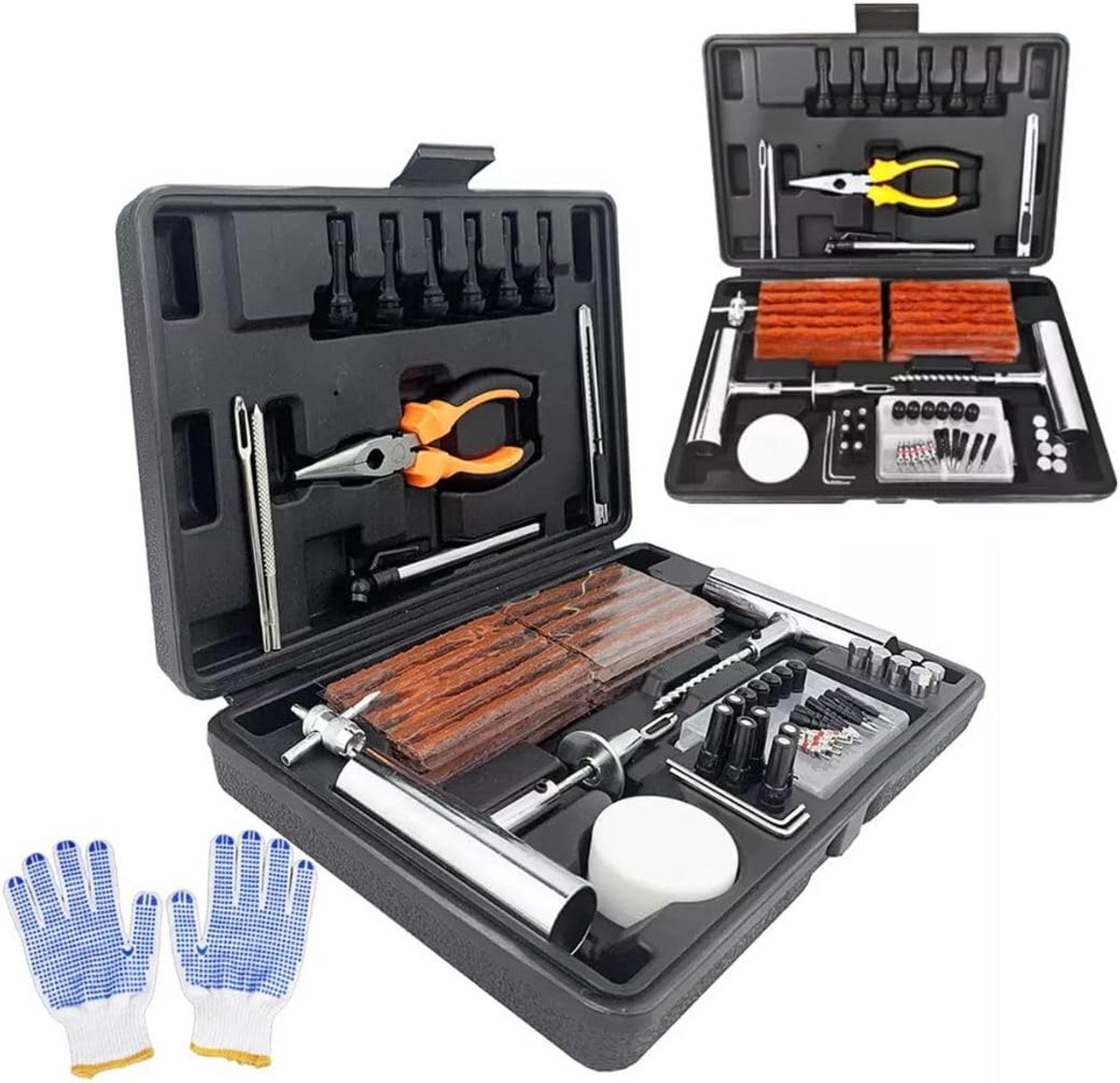Professionele Banden Reparatie Set 117 Delen - Lekdicht Voor Auto, Motorfiets & Fiets