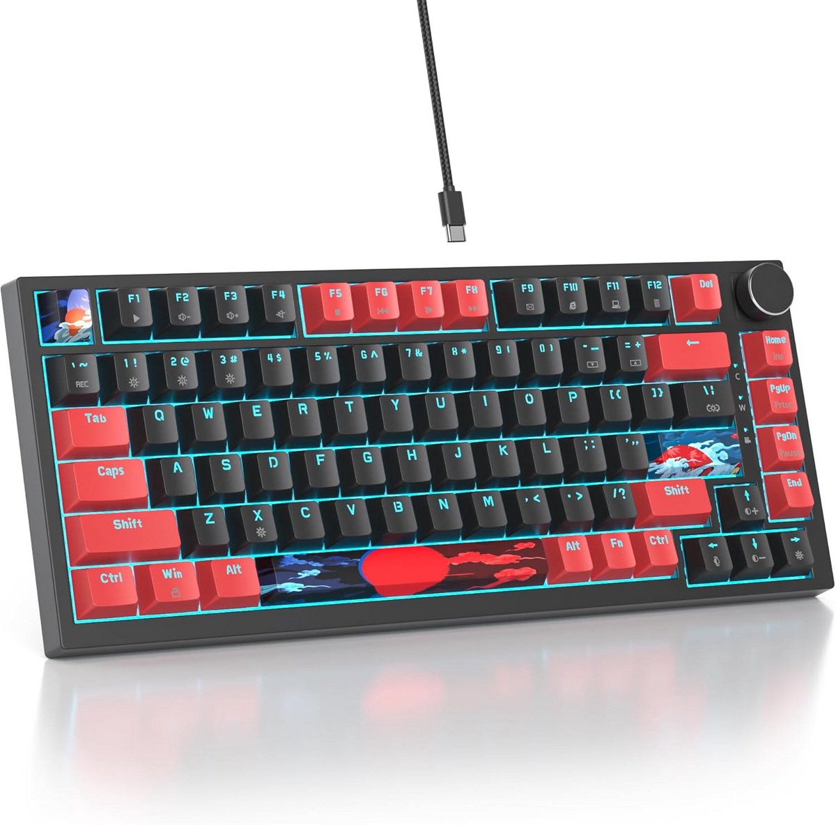 75% Mechanisch Toetsenbord met RGB Verlichting en Hot Swappable Toetsen