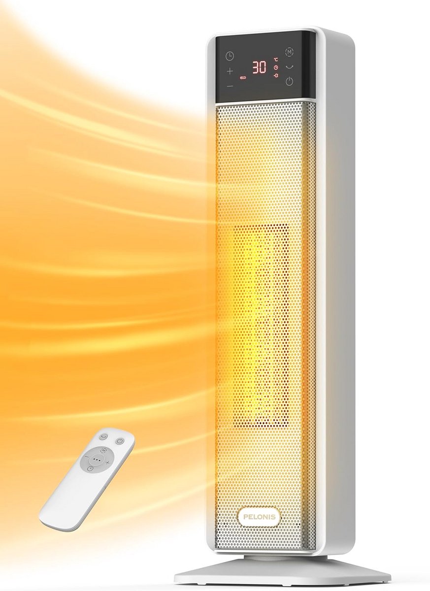Stille Keramische Ventilator Kachel 2000W met Thermostaat, Timer en Afstandsbediening
