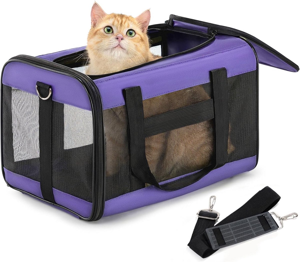 Opvouwbare Reisbench voor Katten en Kleine Honden tot 7 kg Draagtas