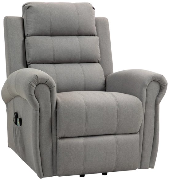 ViaEcom Elektrische Relaxfauteuil Grijs met Armleuning - ViaEcom - €774,95