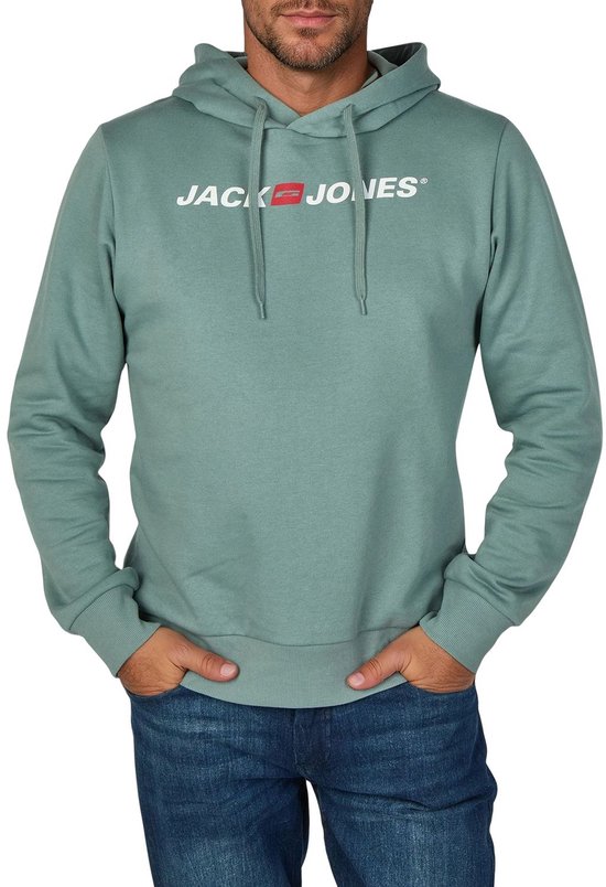 Jack & Jones Sweat à capuche pour hommes JJMORTY OLD LOGO SWEAT HOOD SMU coupe régulière M Adultes