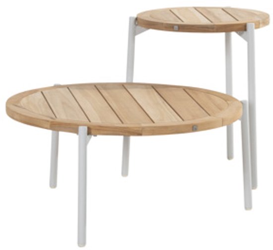 Table basse Yoga 73xH35 cm teak naturel gris givre 4-Seasons Outdoor