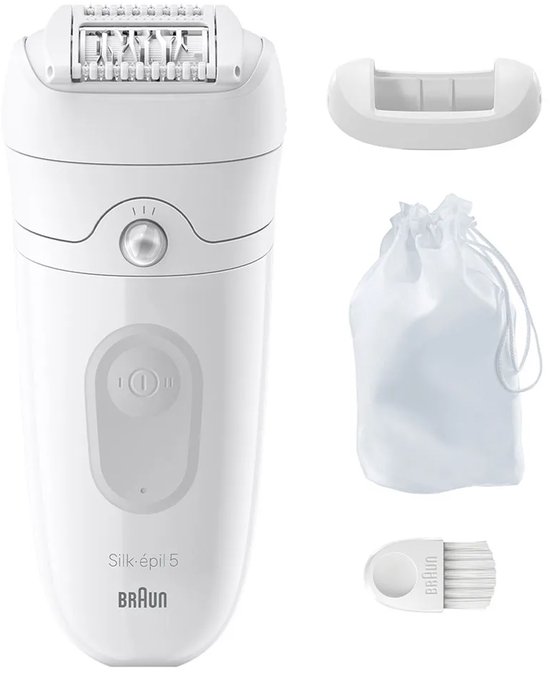 Braun Silk·épil 5 - Epilator Voor Eenvoudige Ontharing - Langdurig Gladde Huid - 5-011 - Wit/grijs