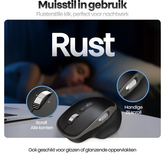 Phreeze Master 3S Draadloze Ergonomische Muis - Bluetooth & USB