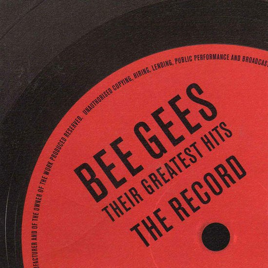 Detail van de Bee Gees Their Greatest Hits, The Record, CD