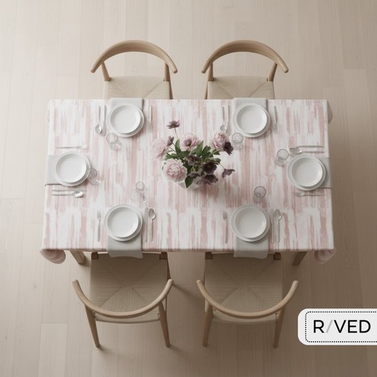 Nappe/Nappe Vintage Peinture Rose ↔ 140 cm x ↕ 300 cm - PVC - Lavable