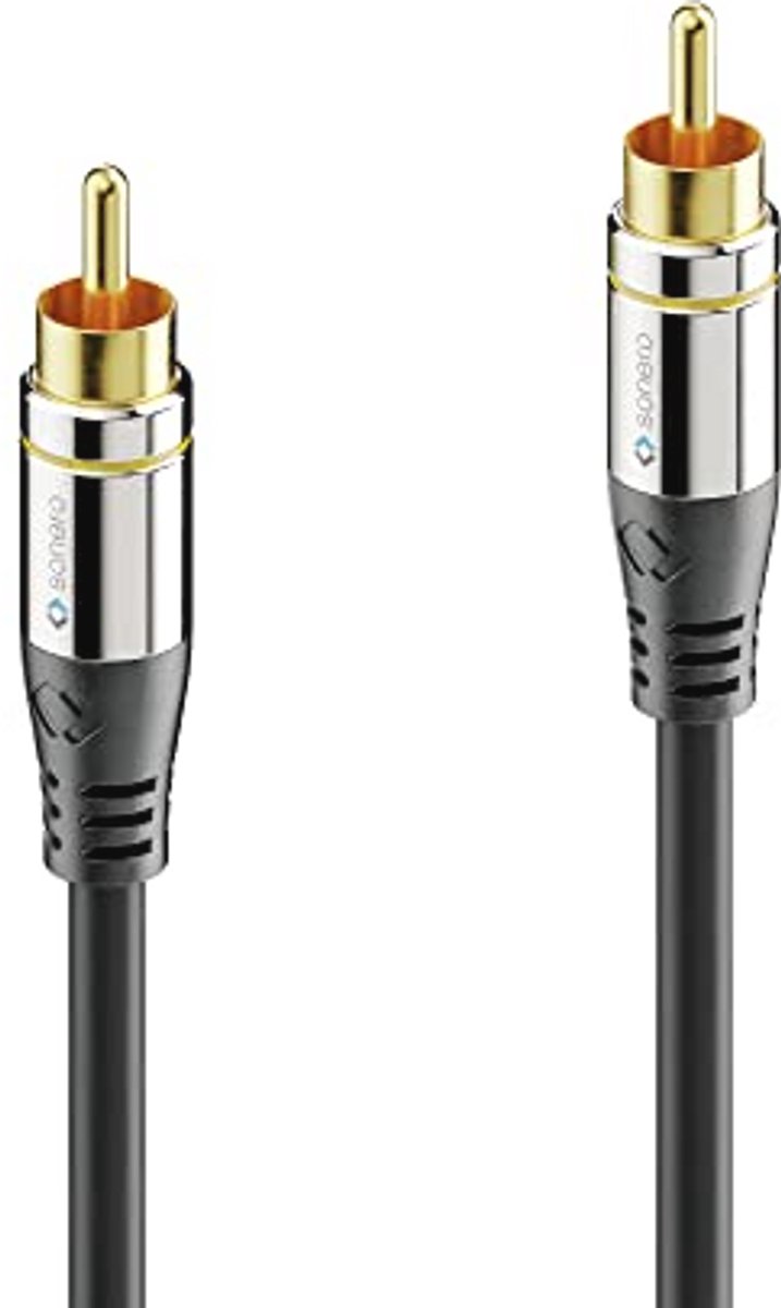 10,0 m RCA-kabel 1x RCA-stekker naar 1x RCA-stekker - Voor subwoofers, versterkers, beamers en AV-ontvangers