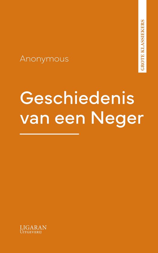 Geschiedenis van een Neger - cover