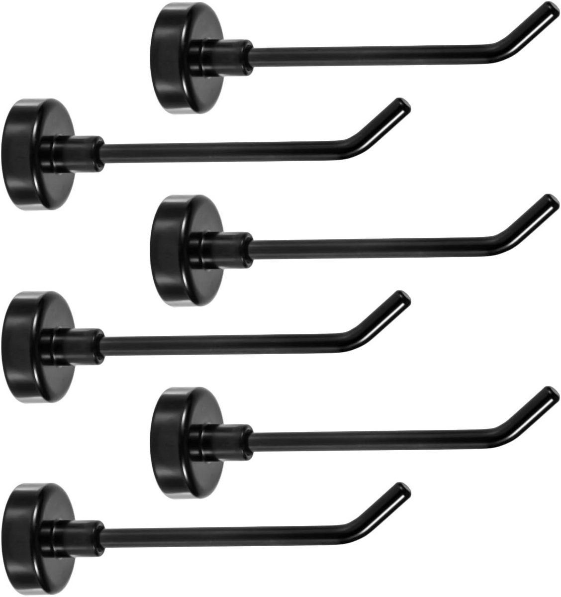 6x Sterke Magneet Haken 1kg Met Lange Arm voor Koelkast Garage en Keuken