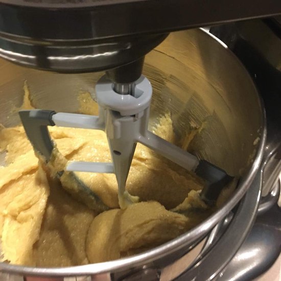 Platte Rand Klopper met Siliconen Rand voor 6 Quart Komm Mixer - Efficiënt Beslag Mengen en Schraper van Merkloos — afbeelding 5