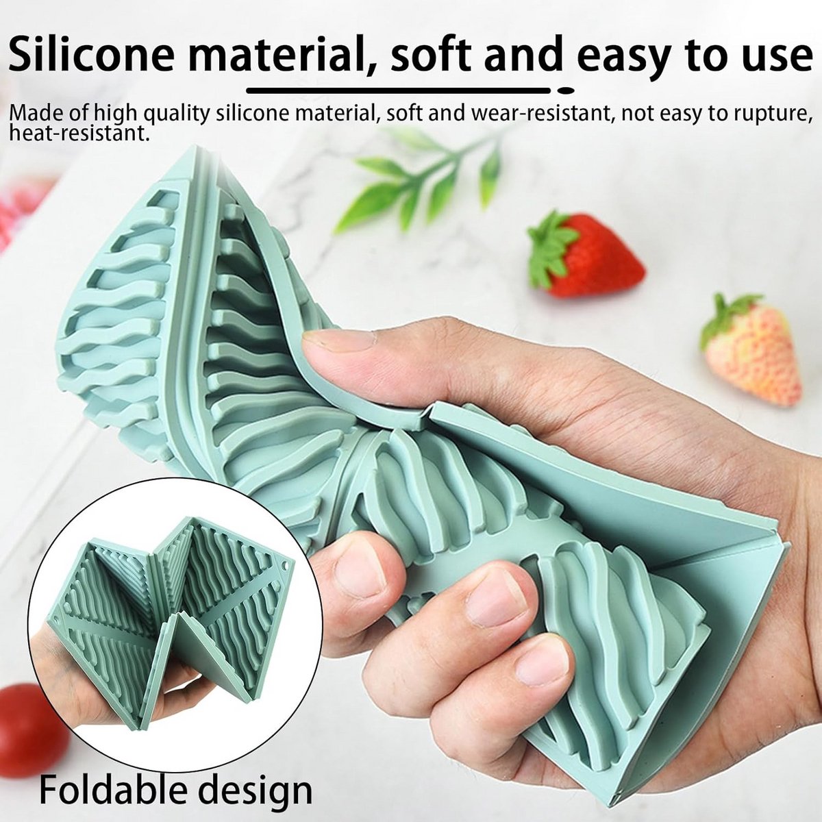 4x Siliconen Onderzetters & Pannenlappen - Hittebestendig & Antislip - Opvouwbaar