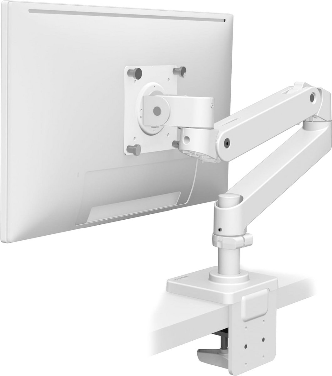 Verstelbare Monitorarm voor Eén Scherm tot 34 Inch - Wit