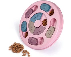 Interactieve Voerbak Roze Puzzel voor Hond en Kat - Anti-Schrok Training Speelgoed