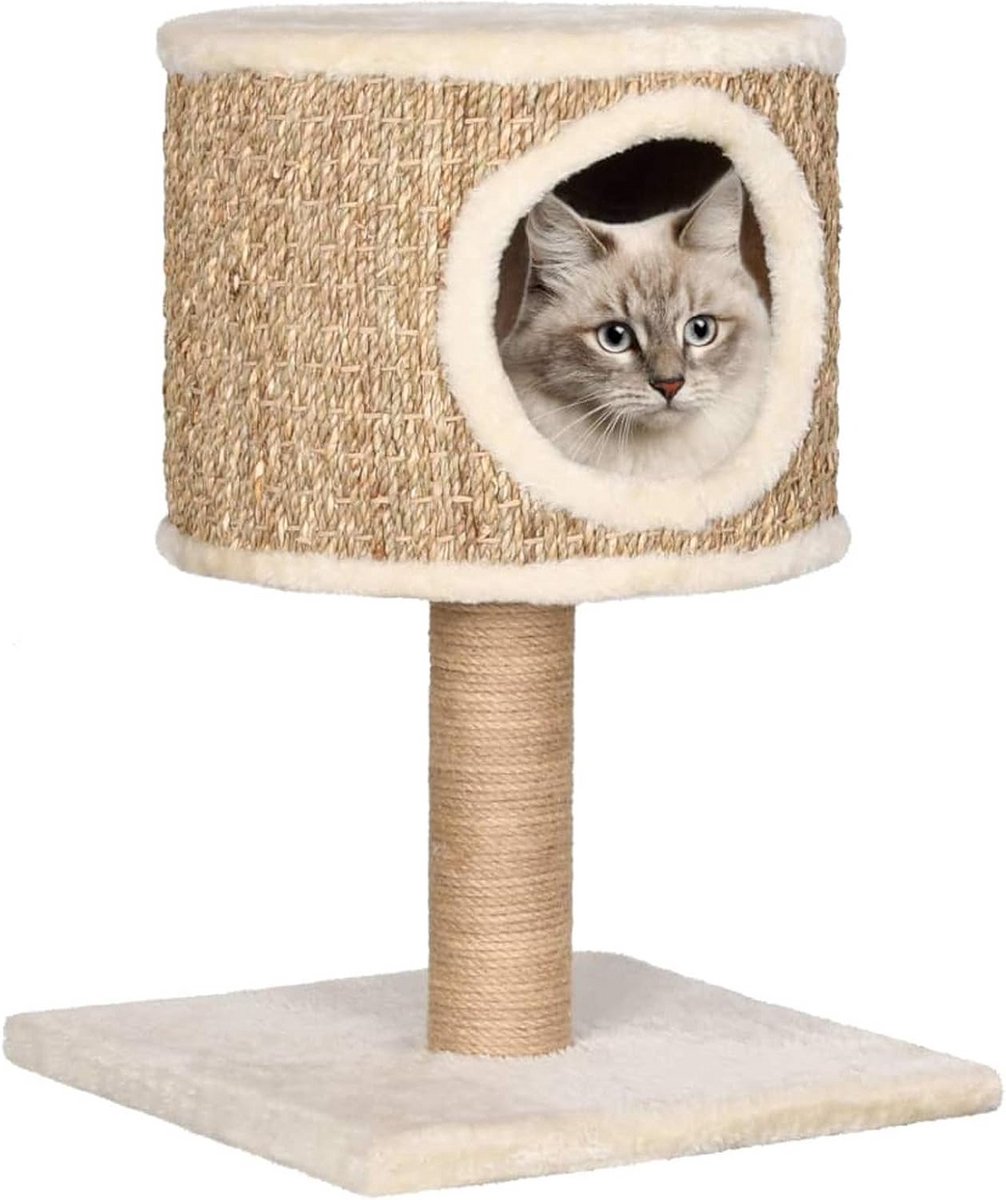 Compacte Krabpaal met Mand en Verstelbare Hoogte voor Katten