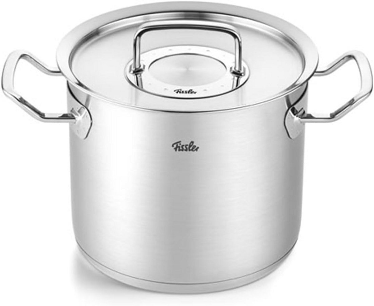 Hoog Pannetje RVS met Deksel - 20 cm Diameter, 5.2 Liter - Geschikt voor Inductie