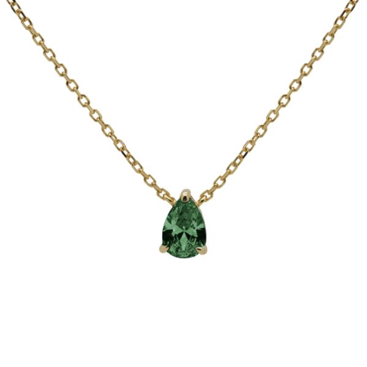 Karma Collier Druppel Smaragd Groen Goud