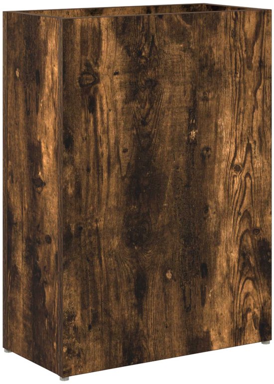 vidaXL - Crochet de rangement - & - Étagère - Fumé - Chêne - 40 - x - 20 - x - 55,5 - cm - Bois traité