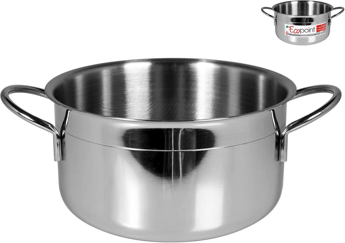 Braadpan 28 cm met 2 handgrepen roestvrij staal