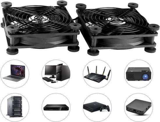 Stille Dubbele USB Ventilator met 3 Snelheden voor PC en Laptop Koeling ...
