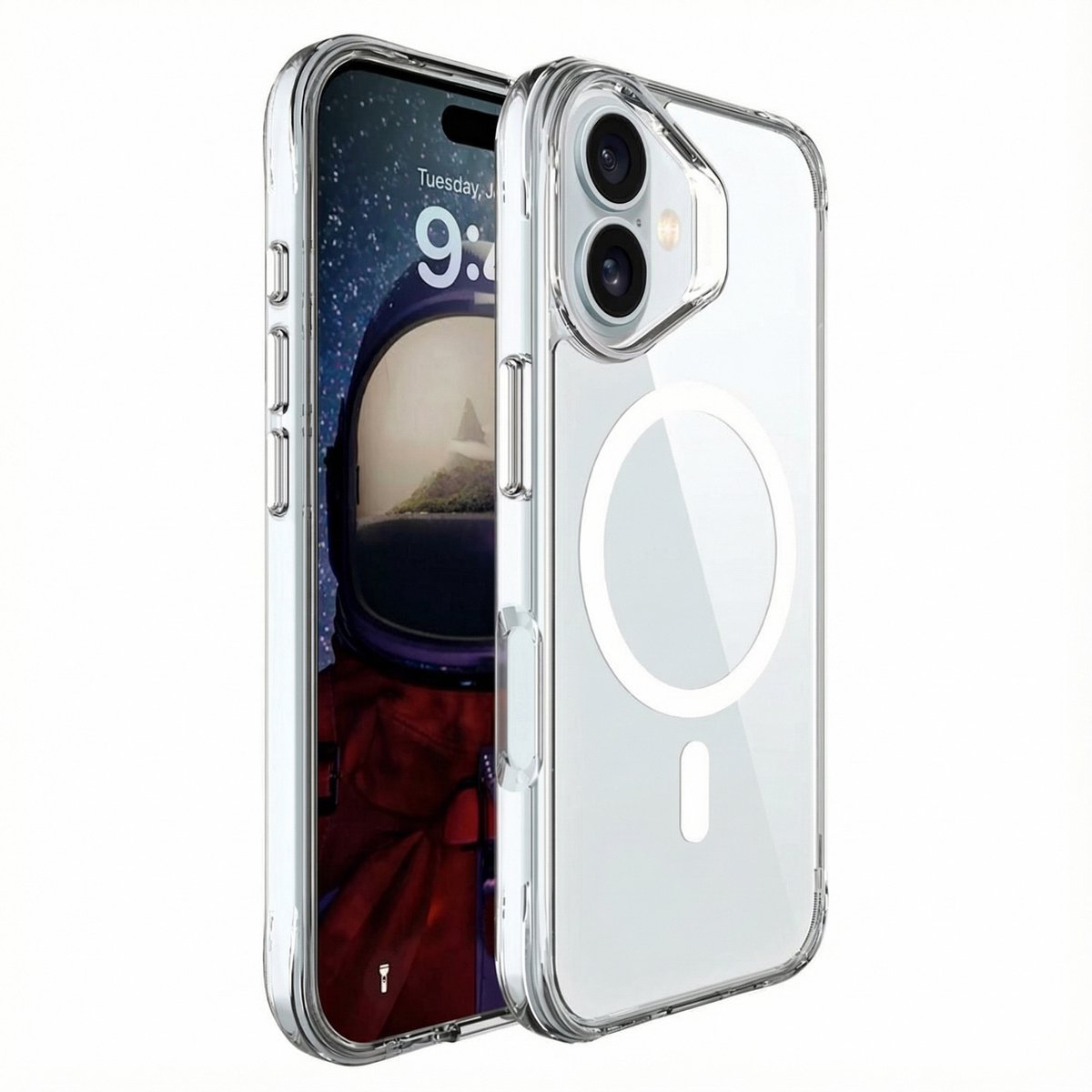 iMoshion Rugged Air MagSafe Case met screenprotector voor iPhone 16